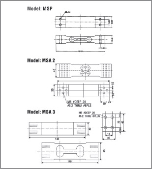 MSP, MSA-2, MSA-3 series, Aluminium, Songle-Point Load Cells